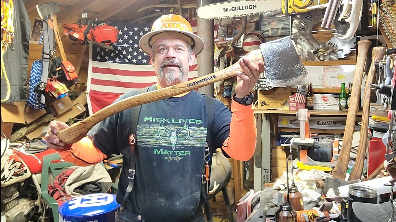 Hafting a Kelly World's Finest Dandenong from @johnarnettsways on a @hickshickory3482 Hick Stick