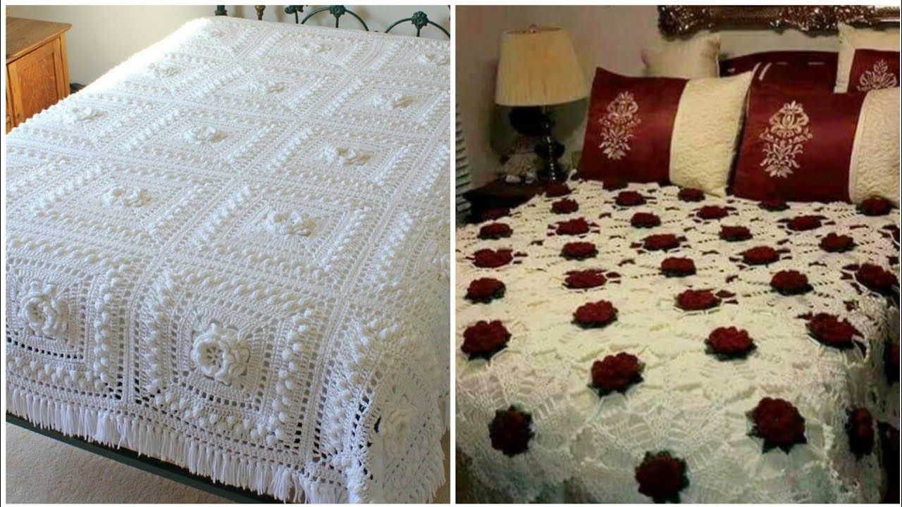 Latest trend of crochet bed sheets patterns