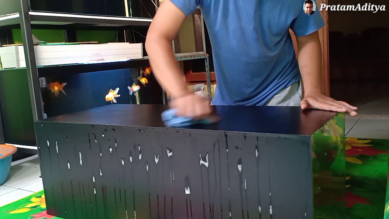 PEMASANGAN BACKGROUND PADA AQUARIUM, GAMPANG BANGETTT!!!