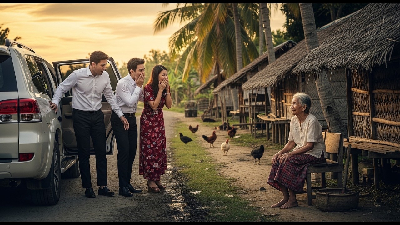 “Tatlong kapatid na yumaman abroad, pag-uwi natagpuan ang ina sa lumang barung-barong.”