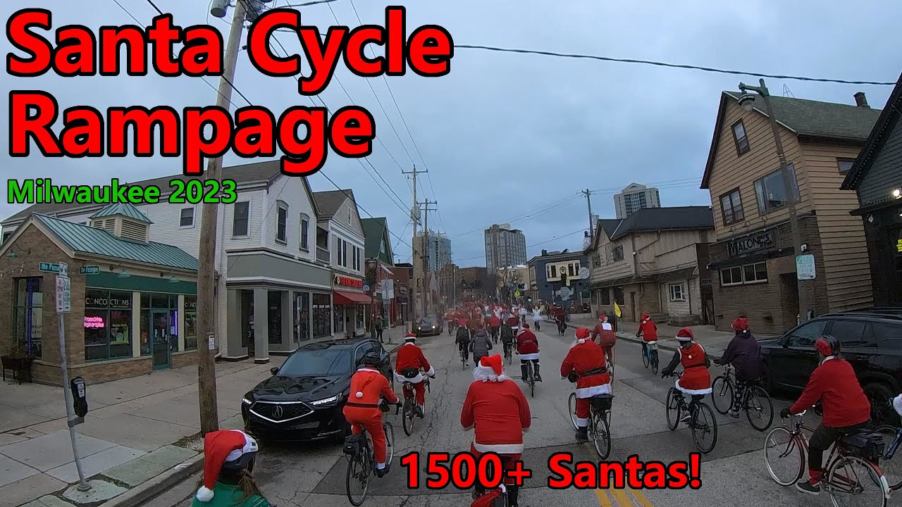 2023 Santa Cycle Rampage - Milwaukee, WI. 1500+ Santas