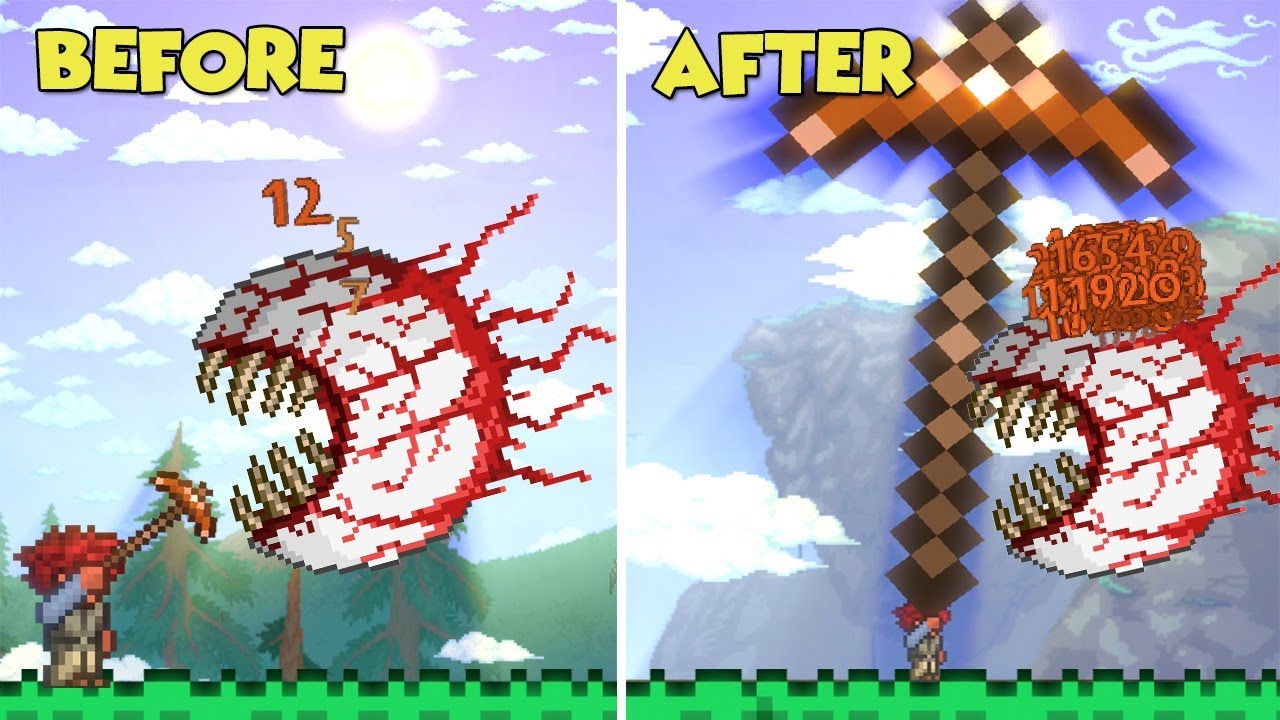 Terraria, But My Copper Pickaxe Grows Stronger...