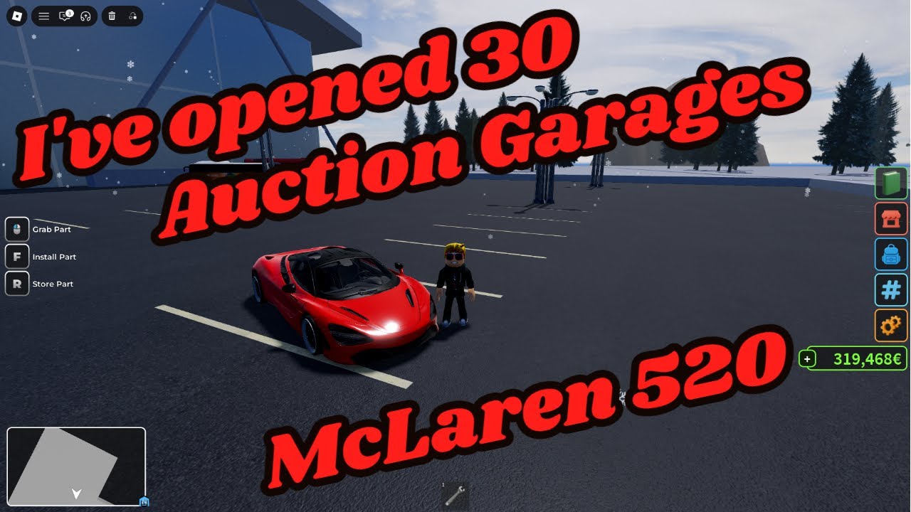 I've opened 30 Auction Garages and got McLaren 520