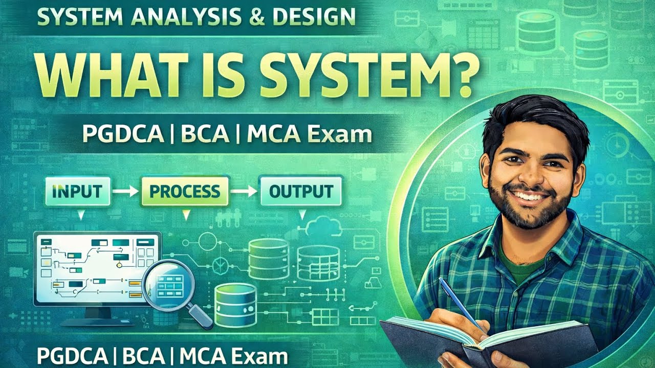 What is System? Explain Different types of Systems. PGDCA BCA MCA #pgdca #mca #bcastudent #system 