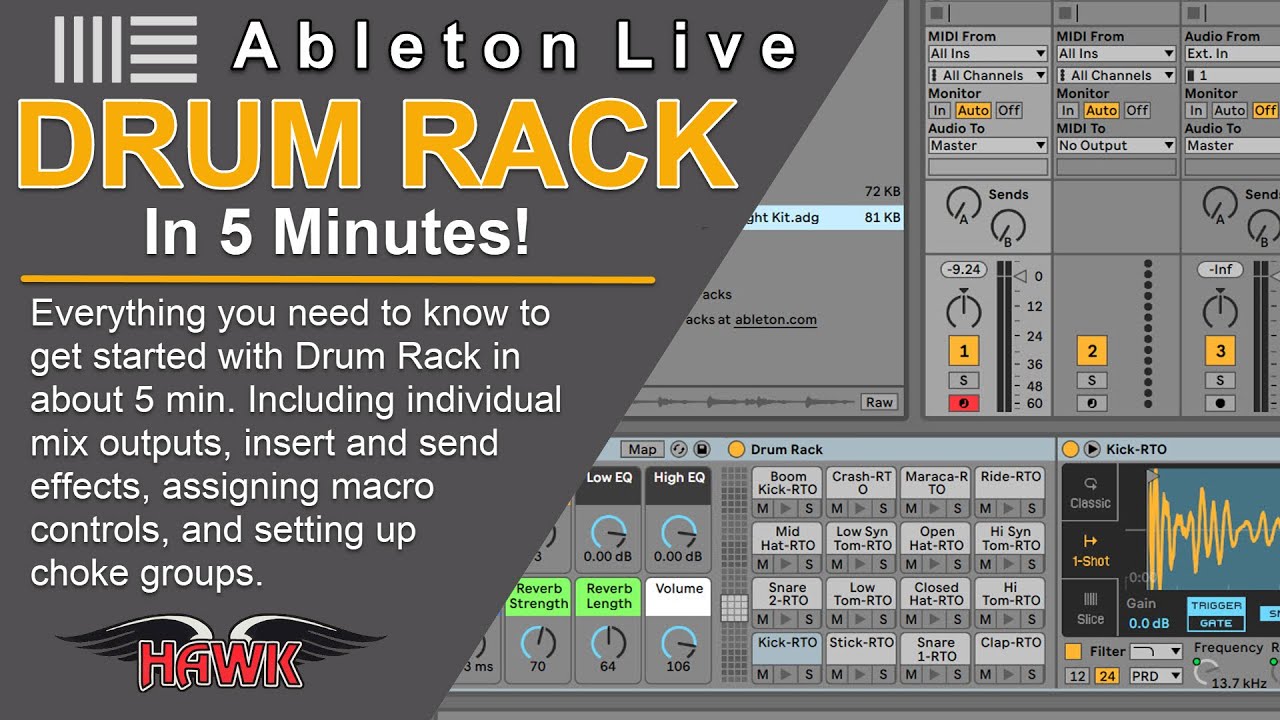 Стойка для барабанов Ableton Live за 5 минут