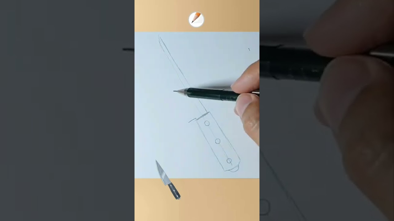 Easy drawing of a knife
