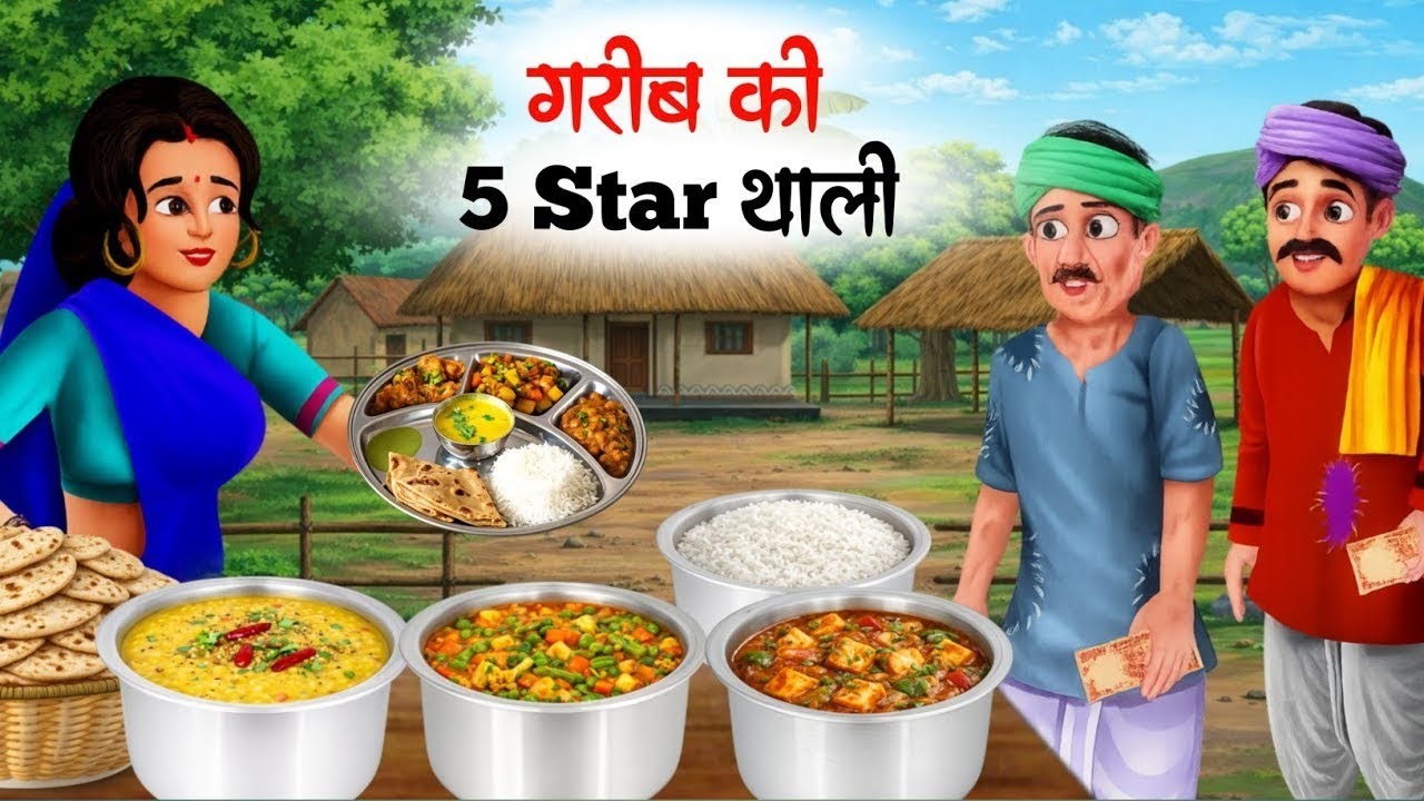 गरीब घर का‌ 5 Star खाना | Garib Ghar ka 5 Star khana | hindi kahani | hindi moral stories |