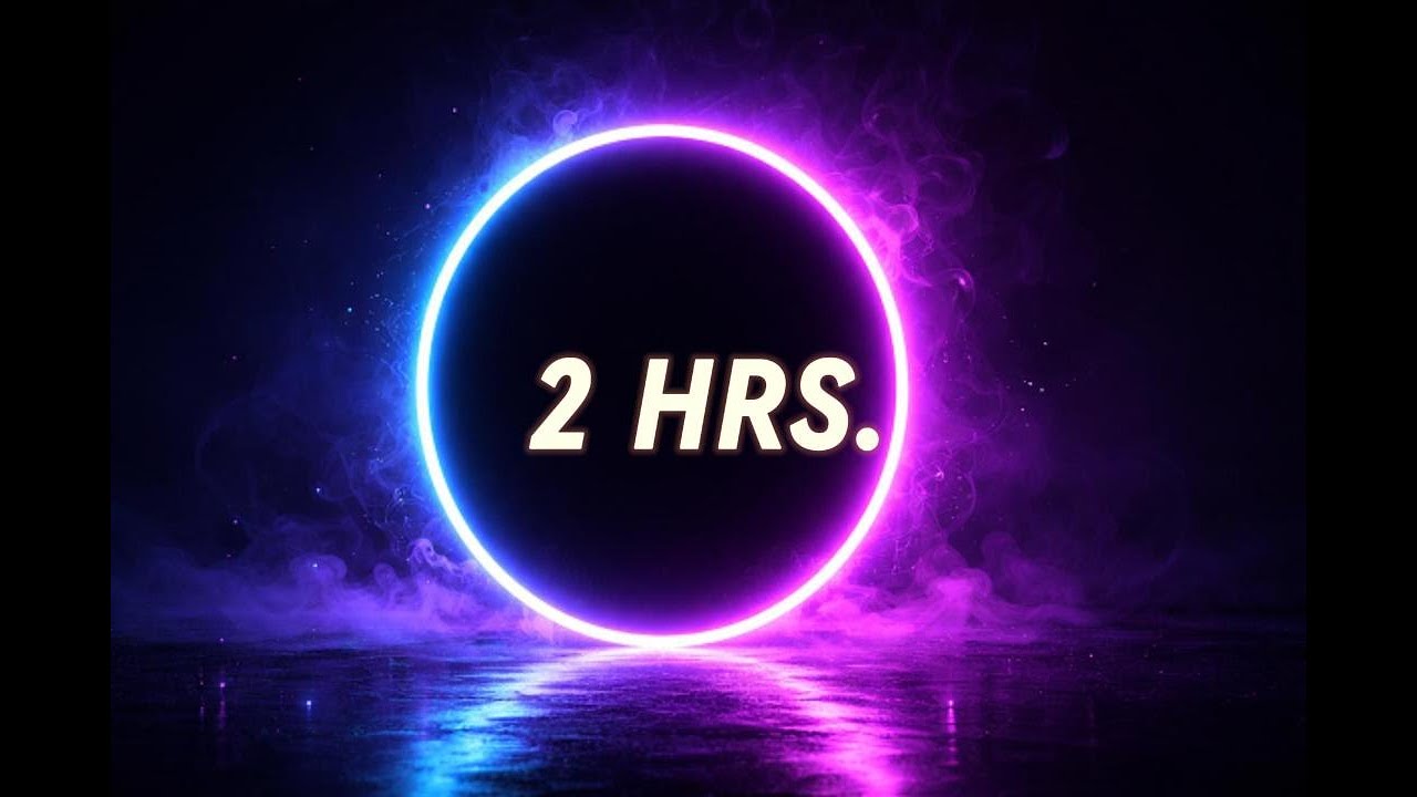 2 Hours Blue & Purple Neon Focus Ring | Deep Concentration