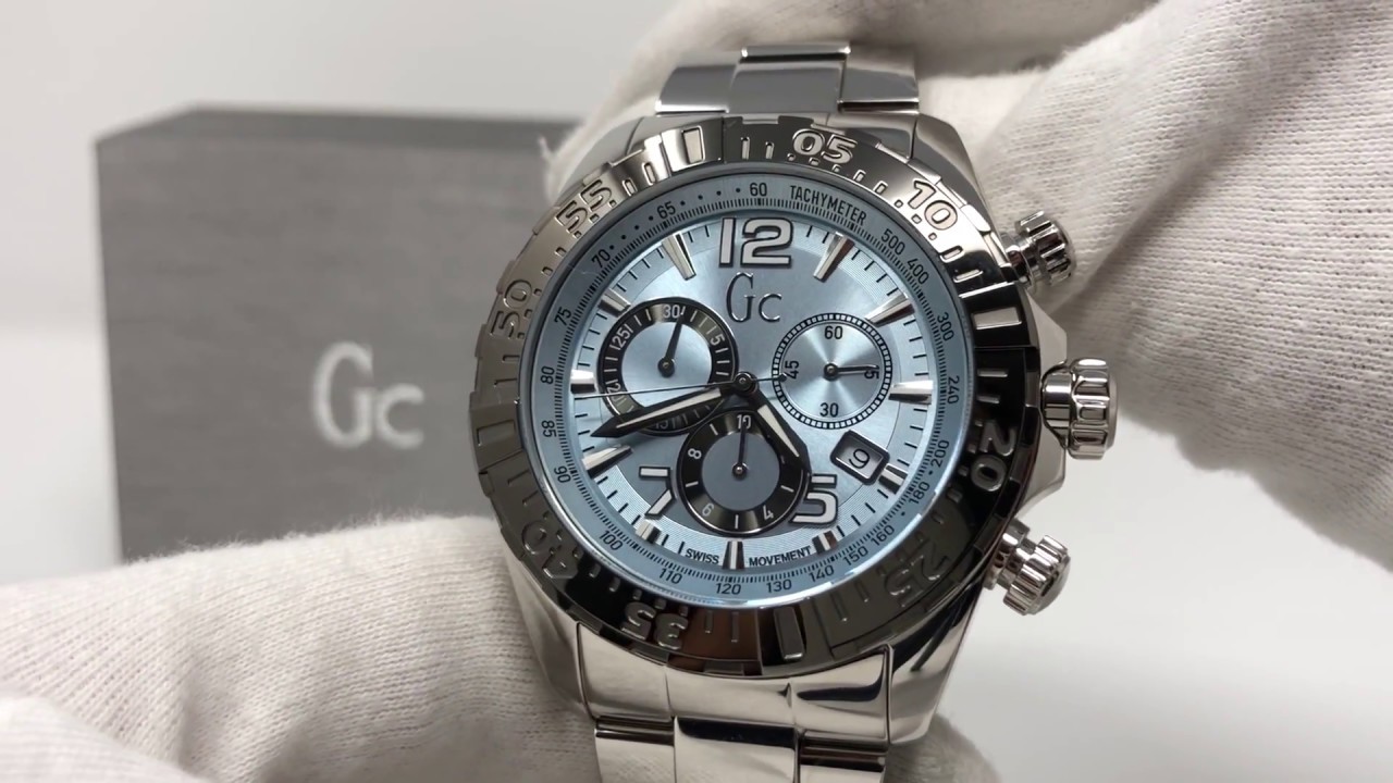 GC Chronograph Watch Sportracer Collection Blue Dial stainless Steel
