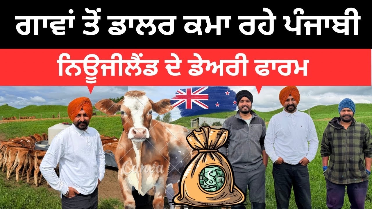 ਨਿਊਜੀਲੈਡ ਵਿੱਚ ਡੇਅਰੀ ਫਾਰਮ ਦਾ ਕੰਮਕਾਰ Dairy Farming New Zealand | Punjabi Travel Couple | Ripan Khushi