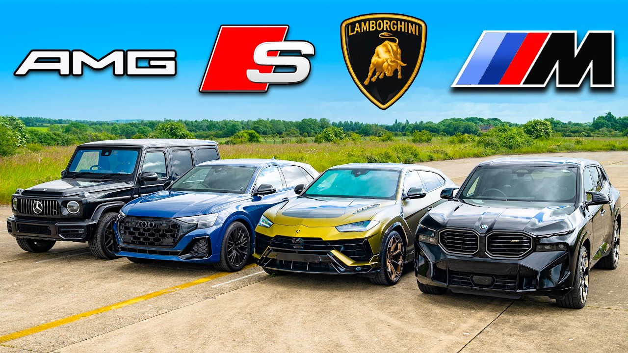 Кто победит в заезде: BMW XM, Lamborghini Urus, AMG G63 или же Audi SQ8?