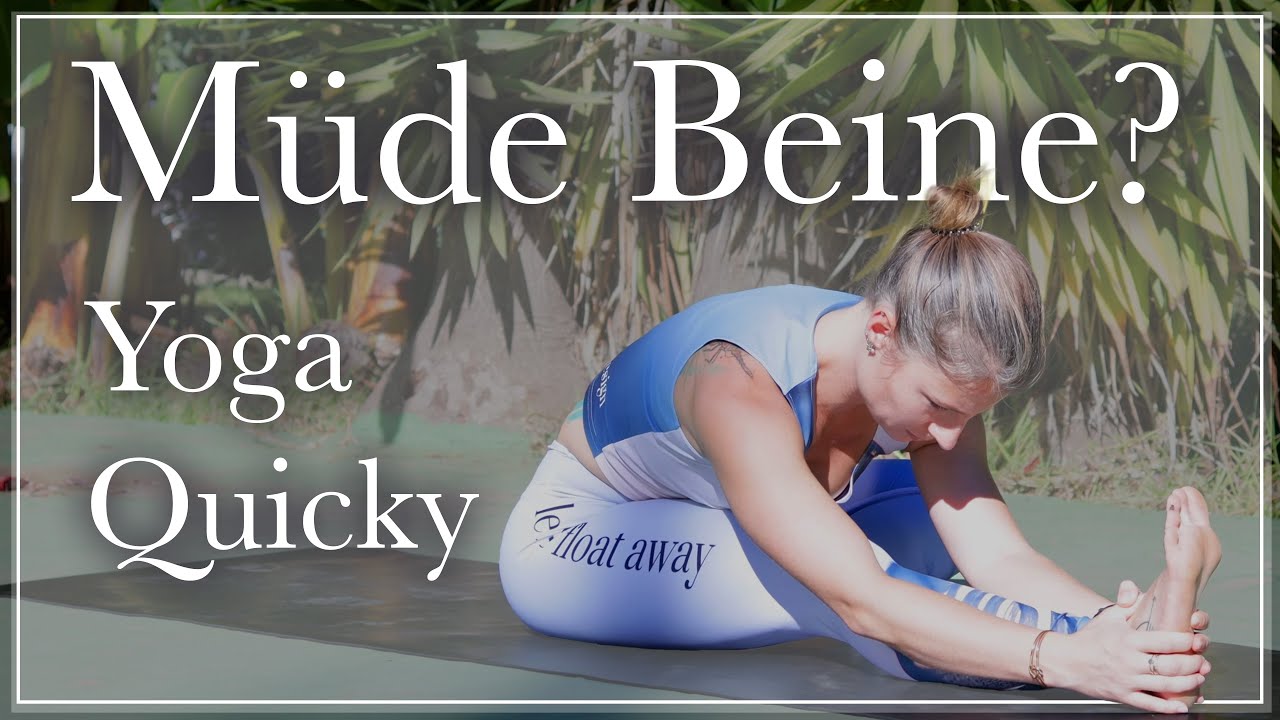 Yoga gegen m&uuml;de Beine | Beine lockern und Dehnen | mit w&auml;ssiger &Uuml;berraschung 💦 😆