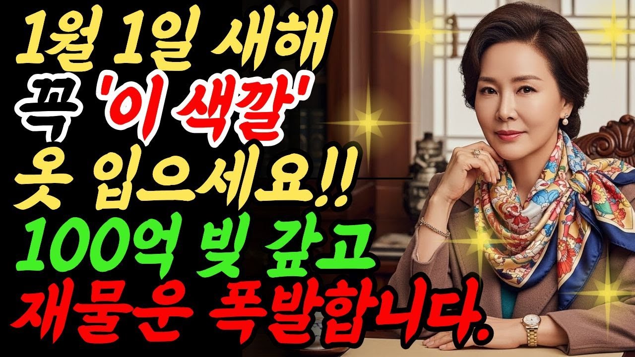 부자되려면 1월 1일에는 무조건 ‘이 색깔’ 옷 입으세요!!! 새해 일생일대 돈벼락 터집니다!! 새해재물운|2026년재물복|금전운|돈복|