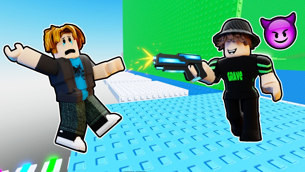 Trolling Players With a LASER GUN In The Laser Gun Troll Tower..(hardest tower yet..)