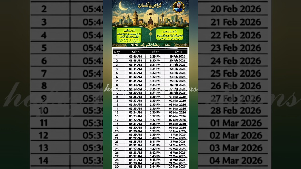 ramzan coming soon 2026. Karachi Ramadan Calendar 2026 | #ramzan #madina #kaba #karbala #allha   🤲🤲💚