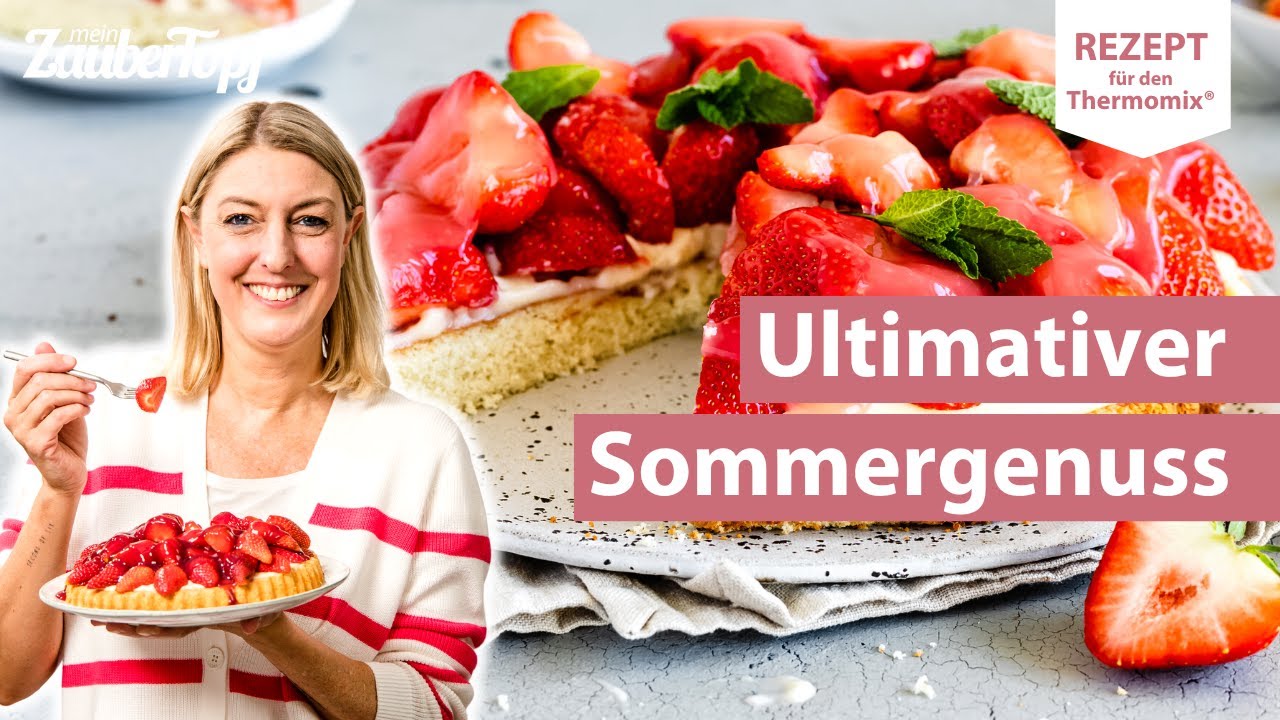 😍🍓 Saftige Erdbeeren auf himmlisch leichtem Biskuit | Thermomix® Rezept