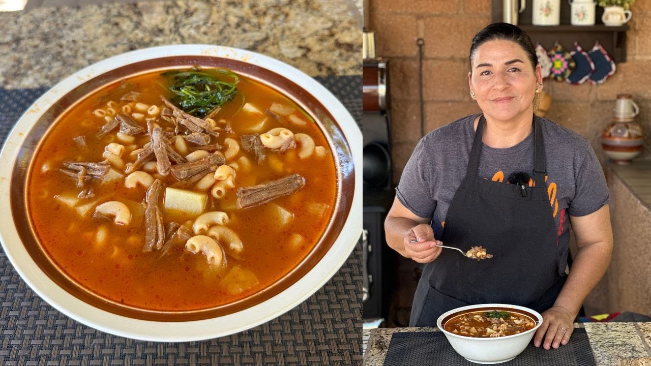 Tradicional sopa de Carne Deshebrada de los pueblos y Ranchos de Sonora - La Herencia de las Viudas