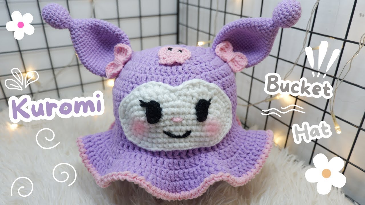 Kuromi Bucket Hat Crochet Tutorial | Crochet with Mokot