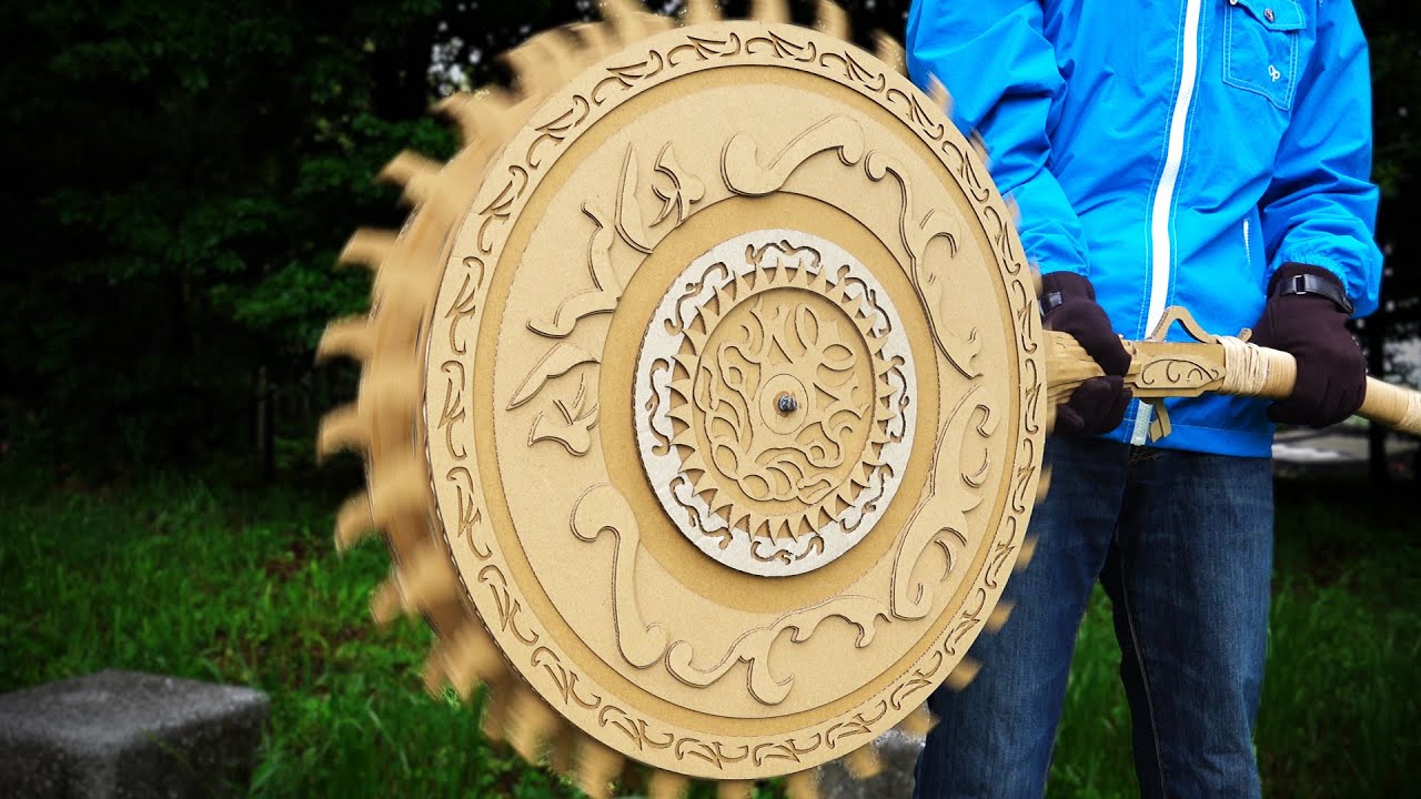 ダンボールで回転ノコギリを作る - Bloodborne - Whirligig Saw Cardboard DIY /Crafty Transformer