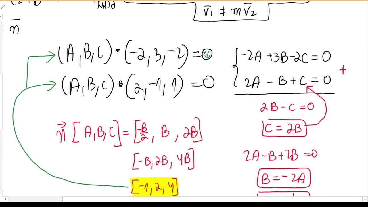 מציאת נורמל פעמיים דוט או אחד קרוס + בקרה   ארז כהן