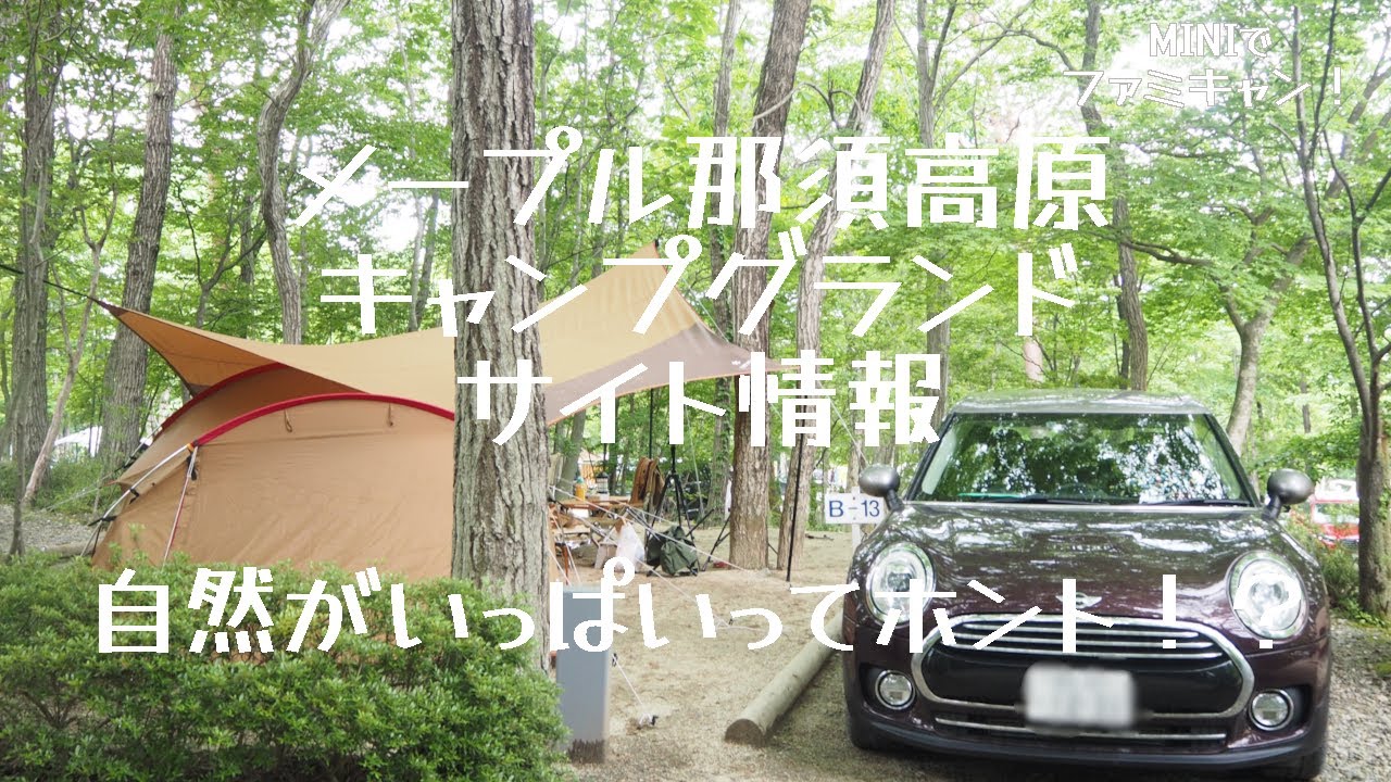 【ファミリーキャンプ】メープル那須高原キャンプグランドサイト情報　〜自然がいっぱいってホント！？〜