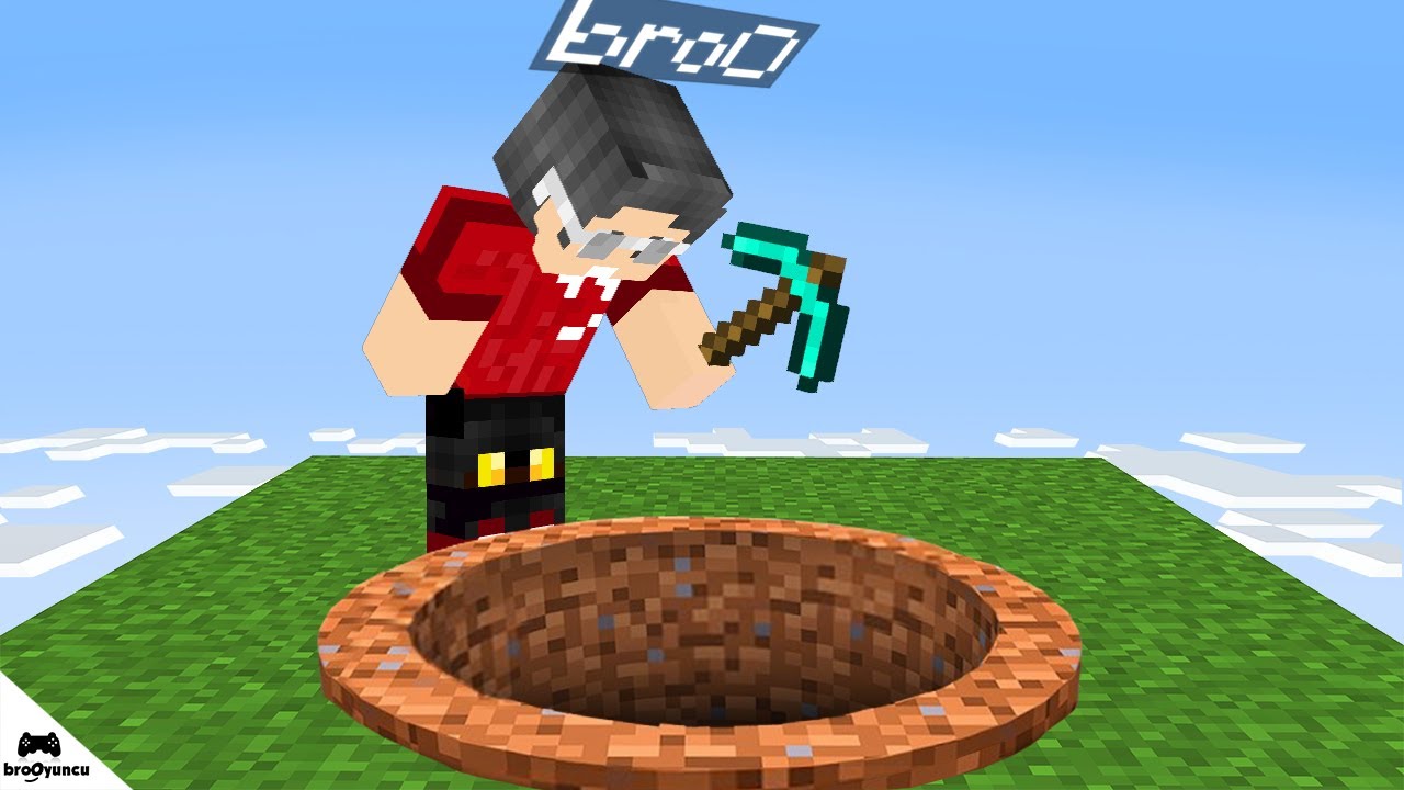 MİNECRAFT TEK FAKİR ÇUKURUNDAN ZENGİN OLMAK