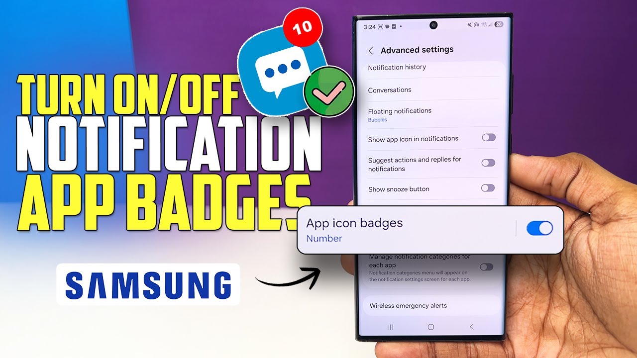 Значки уведомлений Samsung: как быстро включить или выключить их!