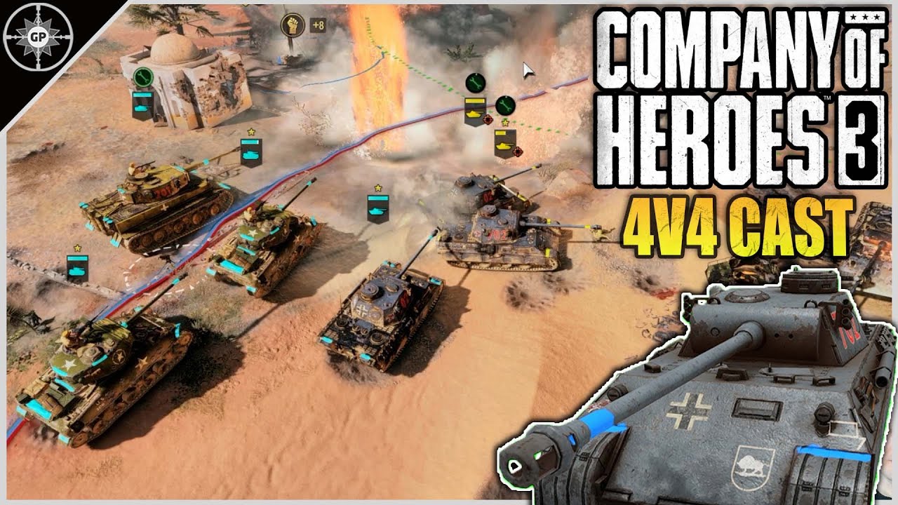 Panther Spam Ends in a DECISIVE Tank Battle! | 4v4 Steppes | CoH3 Cast 2.0 #37