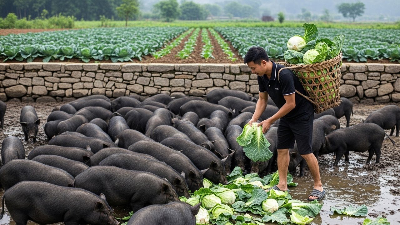 Raising pigs use free range method, feeding them natural food - in 3 years he will be a billionaire