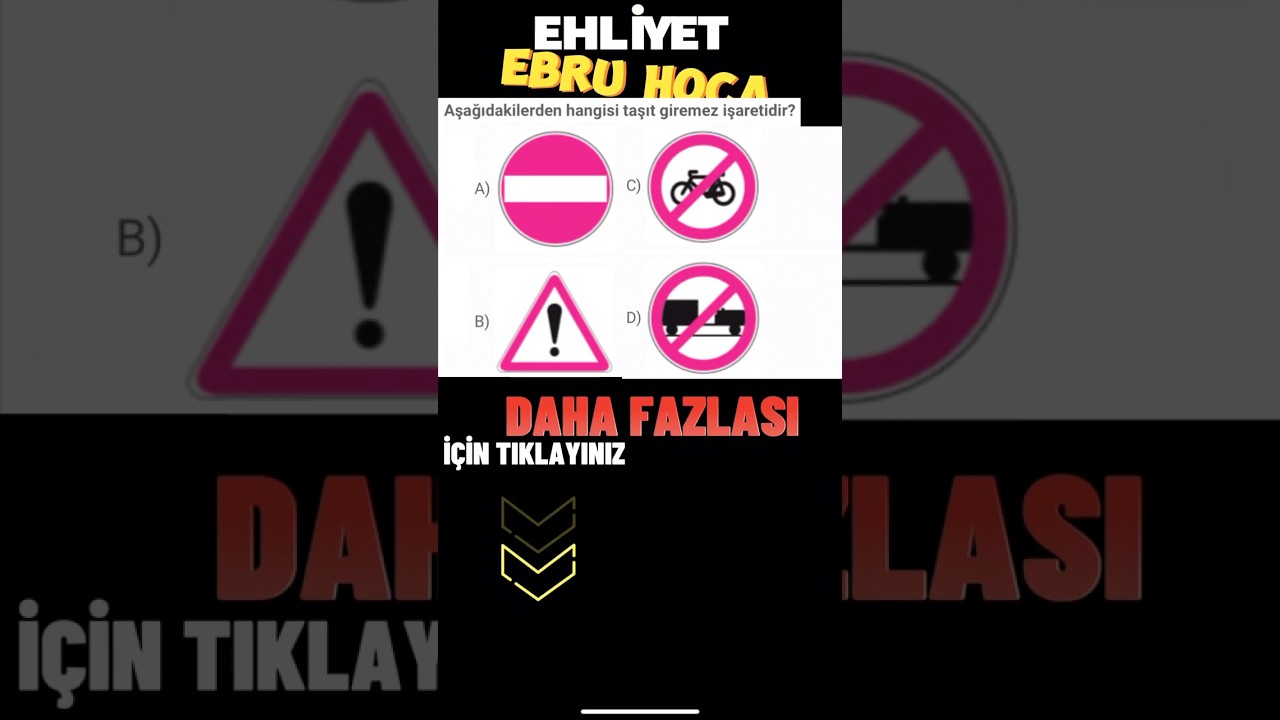 EHLİYET SINAV SORULARI 2024 / Ehliyet sınavı &ccedil;ıkmış ehliyet sınavı soruları #ehliyetsınavı #levhalar