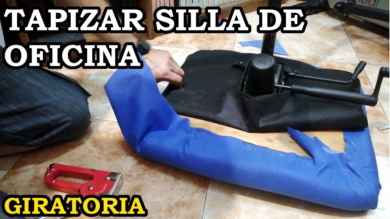 Tapizar Silla de Oficina Giratoria. Forrar / Reparar Asiento Inferior. 165