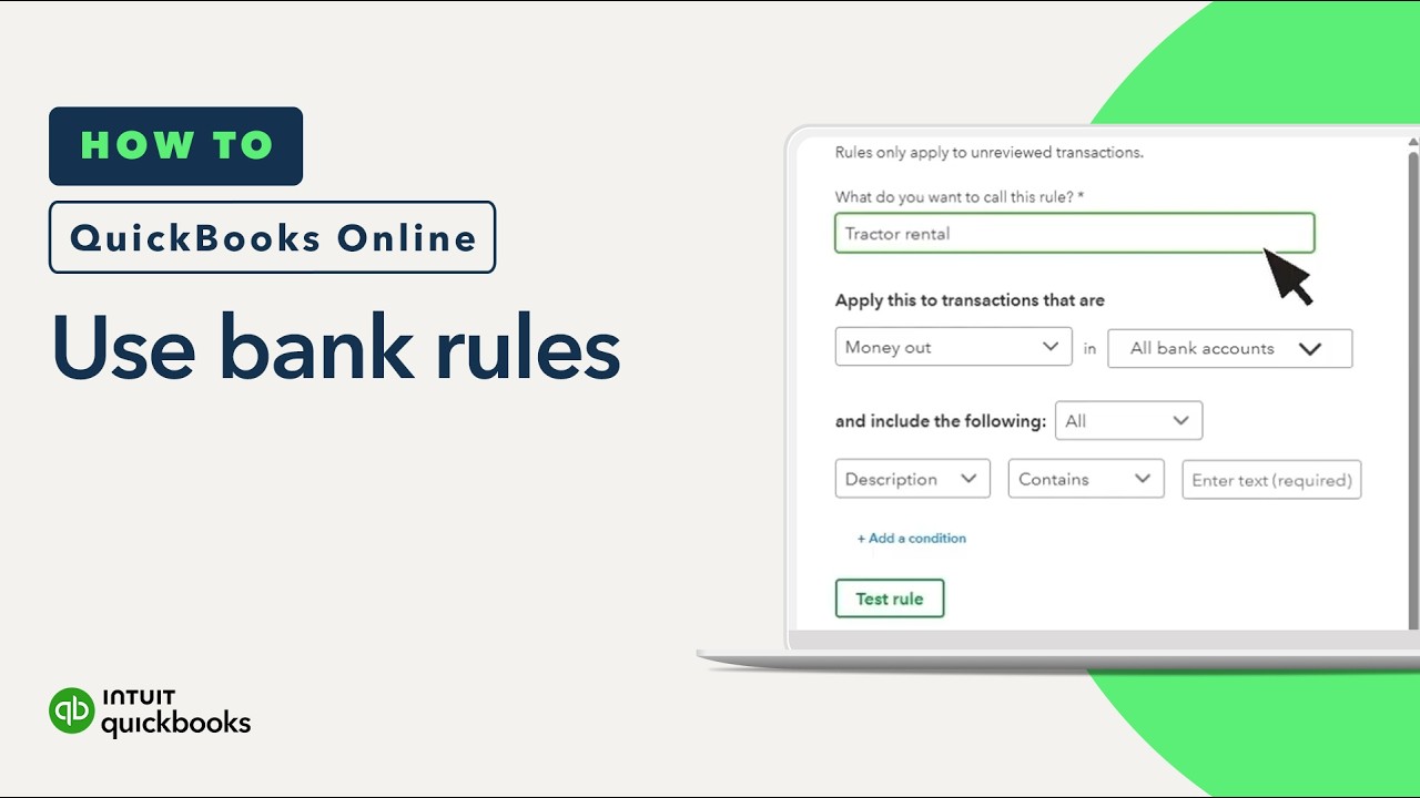 How to use bank rules in QuickBooks Online