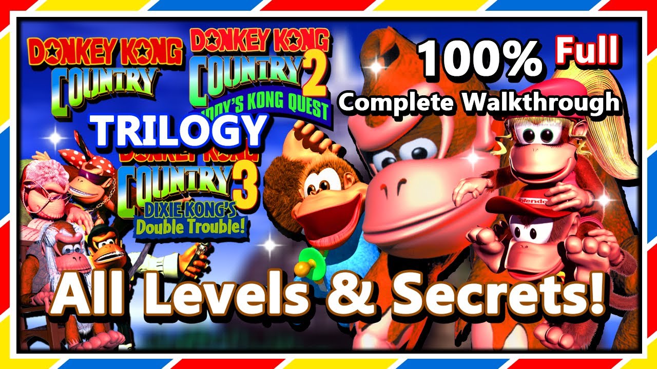 Donkey Kong Country: TRILOGY! (SNES) - 100% Complete Walkthrough | All Levels & Secrets!