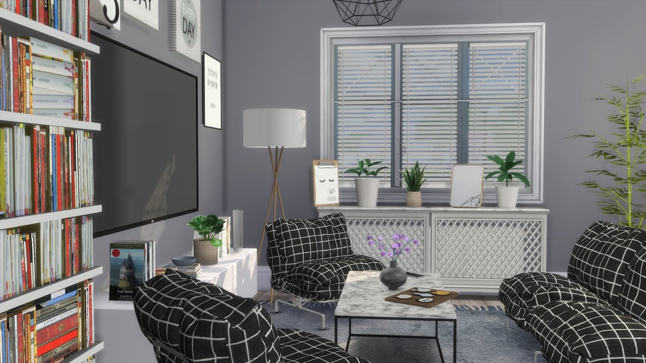 The Sims 4 / family apartment (parents with a baby) / speed build / CC links