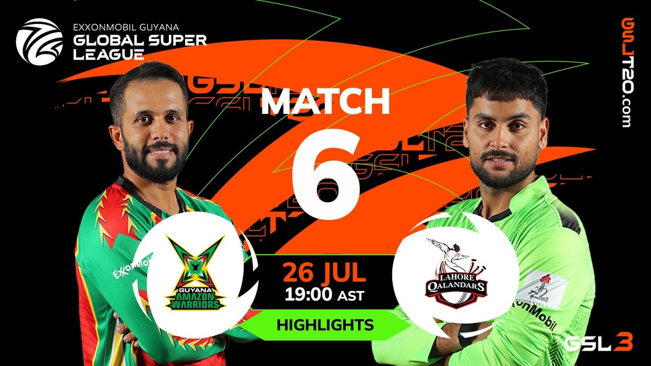 Match Highlights | Guyana Amazon Warriors vs Lahore Qalandars | GSL 2026