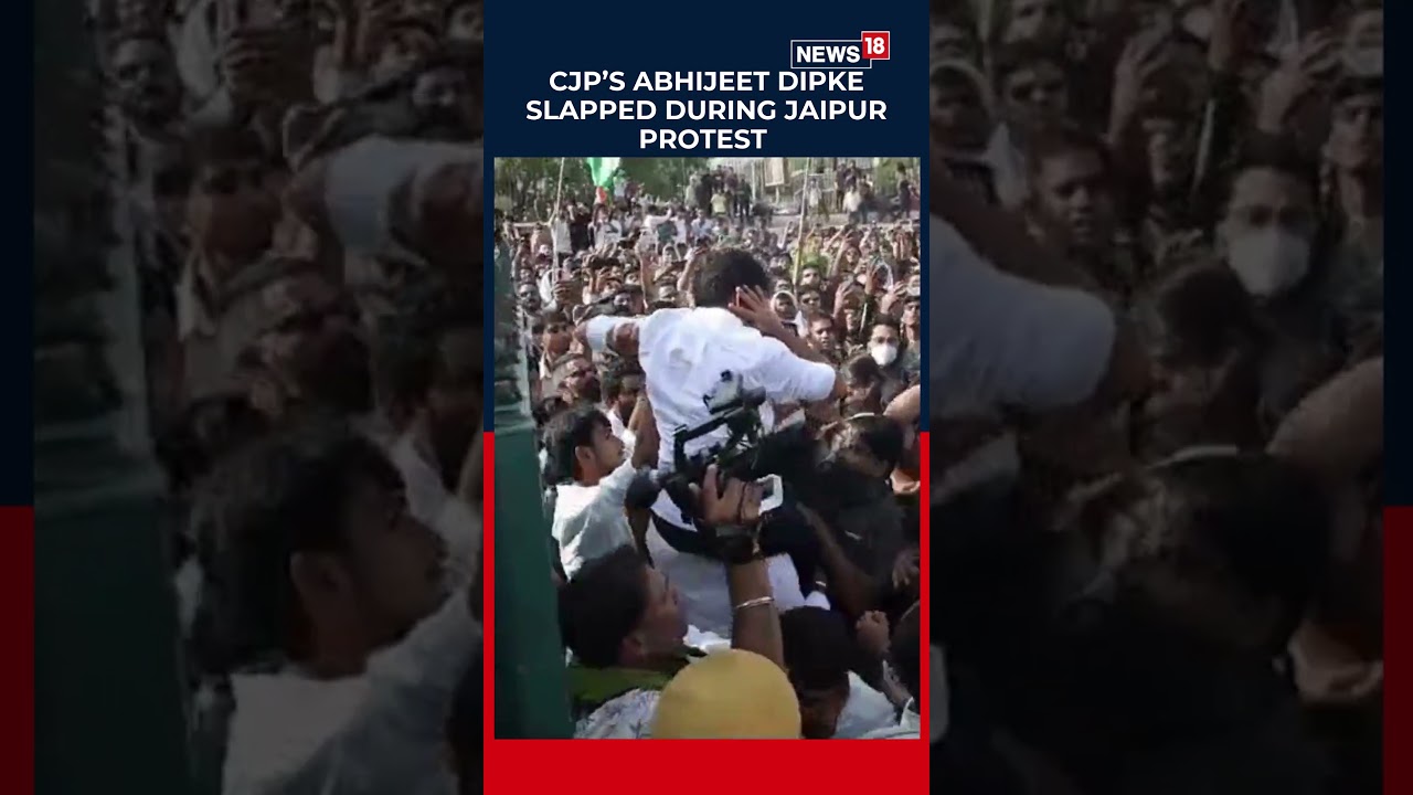 Cockroach Janta Party Founder Abhijit Dipke Slapped During Protest In Jaipur | CJP Politics | N18S