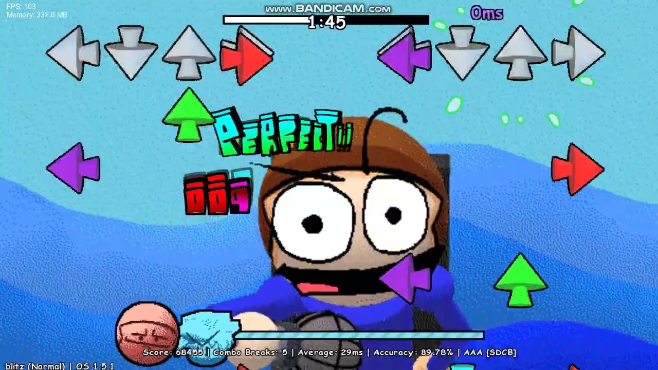 FNF { High effort Collection ( Dave and bambi ) OS Engine Song : blitz