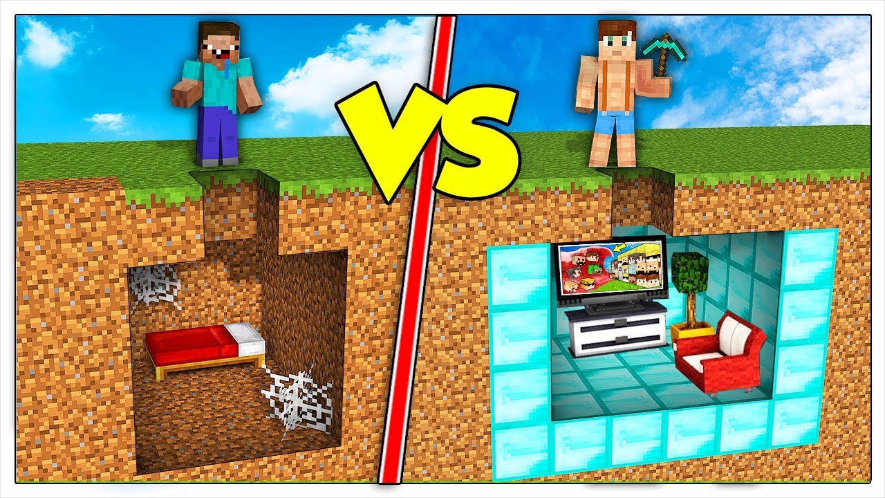 BUNKER SEGRETO NOOB CONTRO BUNKER PRO! - Minecraft ITA