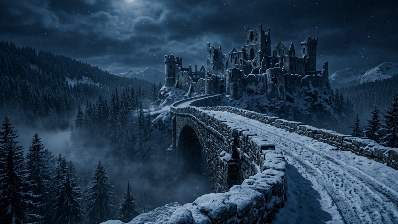 🌌 Medieval Music Deep Focus | Winter Castle Ambience in Ancient Nordic Stone Fortress 🏰