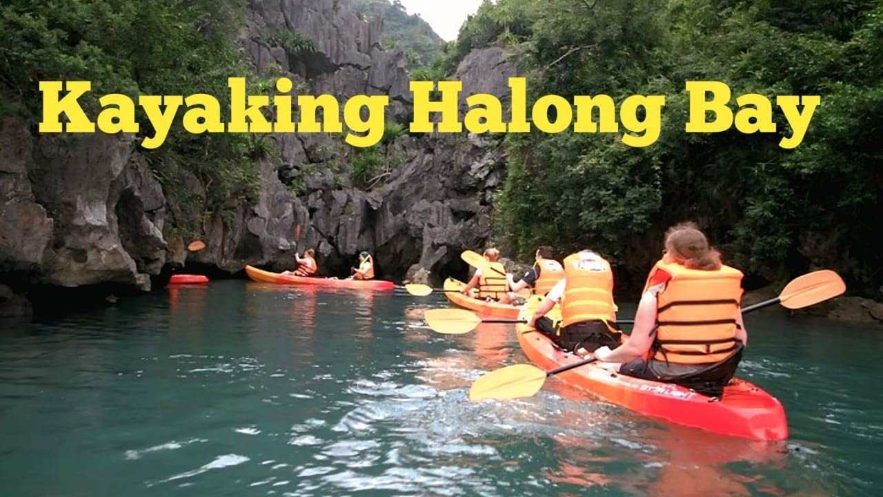 Kayaking in beautiful Halong Bay around Luon Cave and Bo Hon Island 🇻🇳 Vietnam 2025
