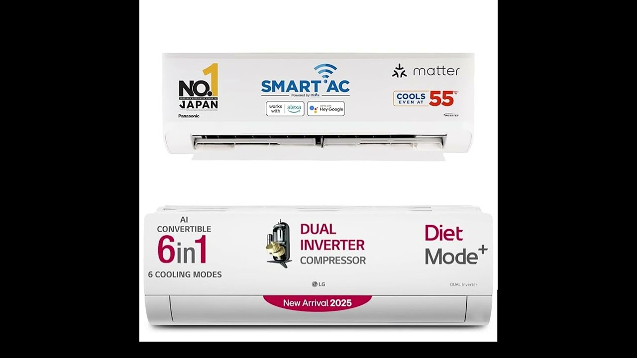 LG 1 Ton 4 Star vs Panasonic 1 Ton 5 Star AC 2025: Which Should You Buy?