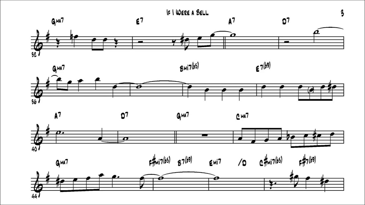 Miles Davis If I Were a Bell Solo Transcription