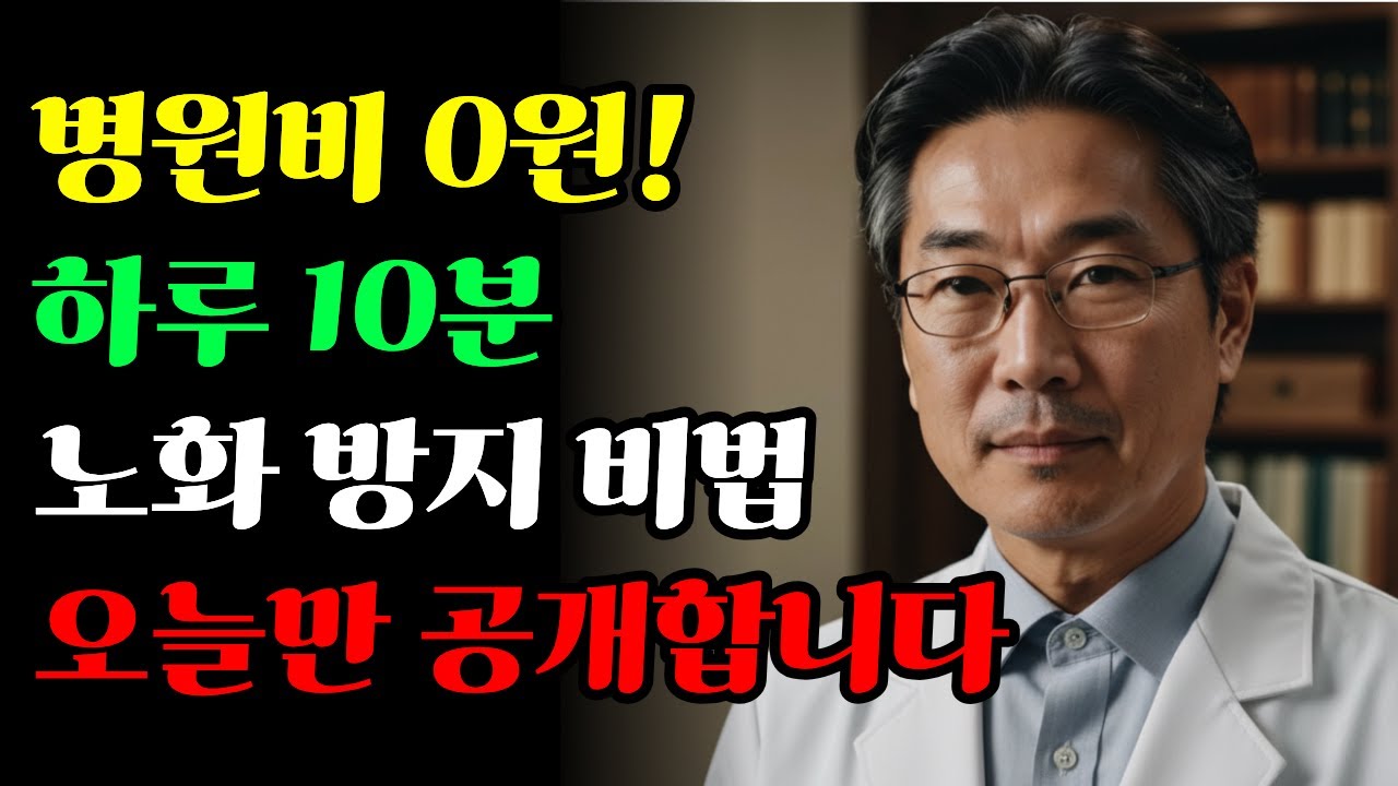 병원비 0원!! 하루 10분 노화 방지 비법! 오늘만 공개합니다!
