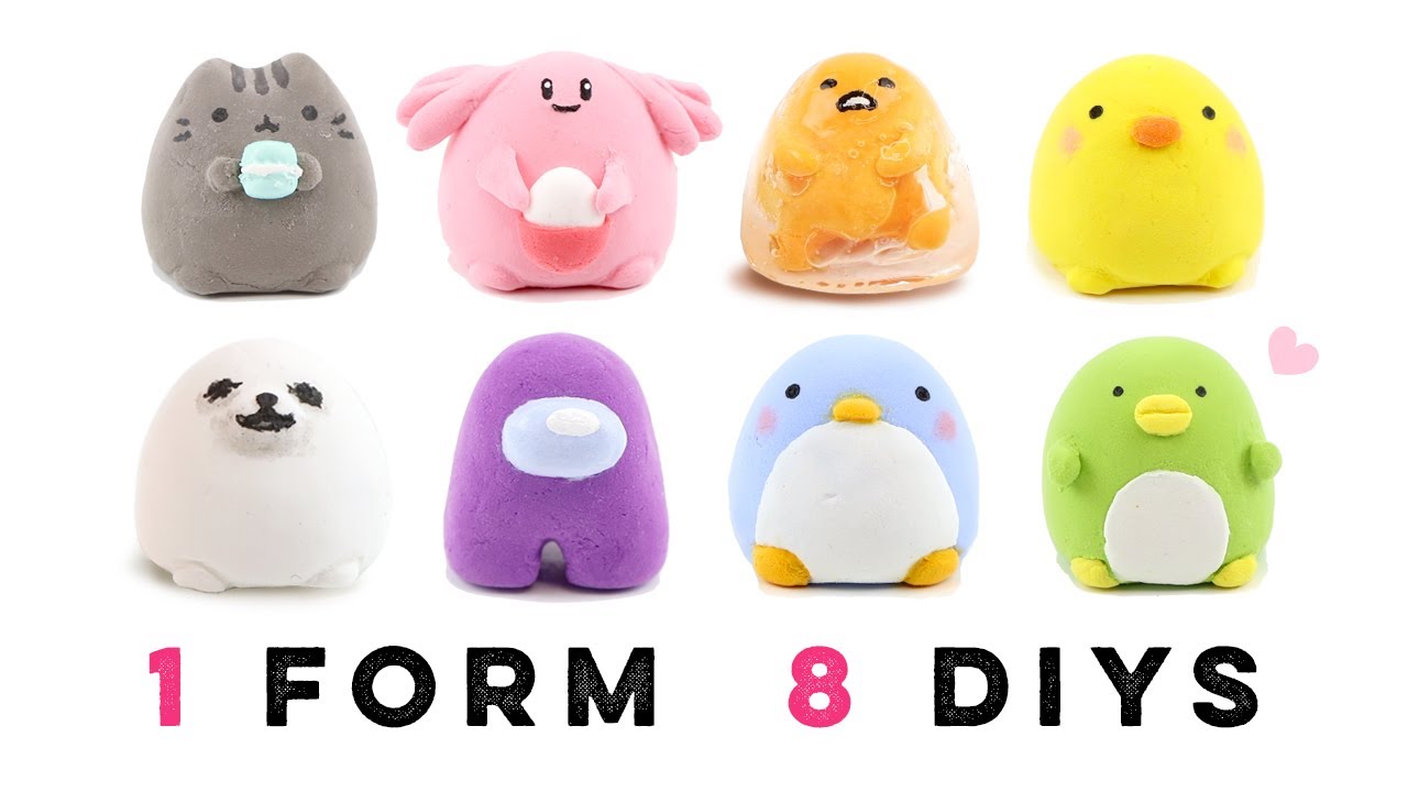 Mini Crewmate, DIY Pokemon & Pusheen Anh&auml;nger! Verschiedene Figuren Selbermachen! Bastelidee!