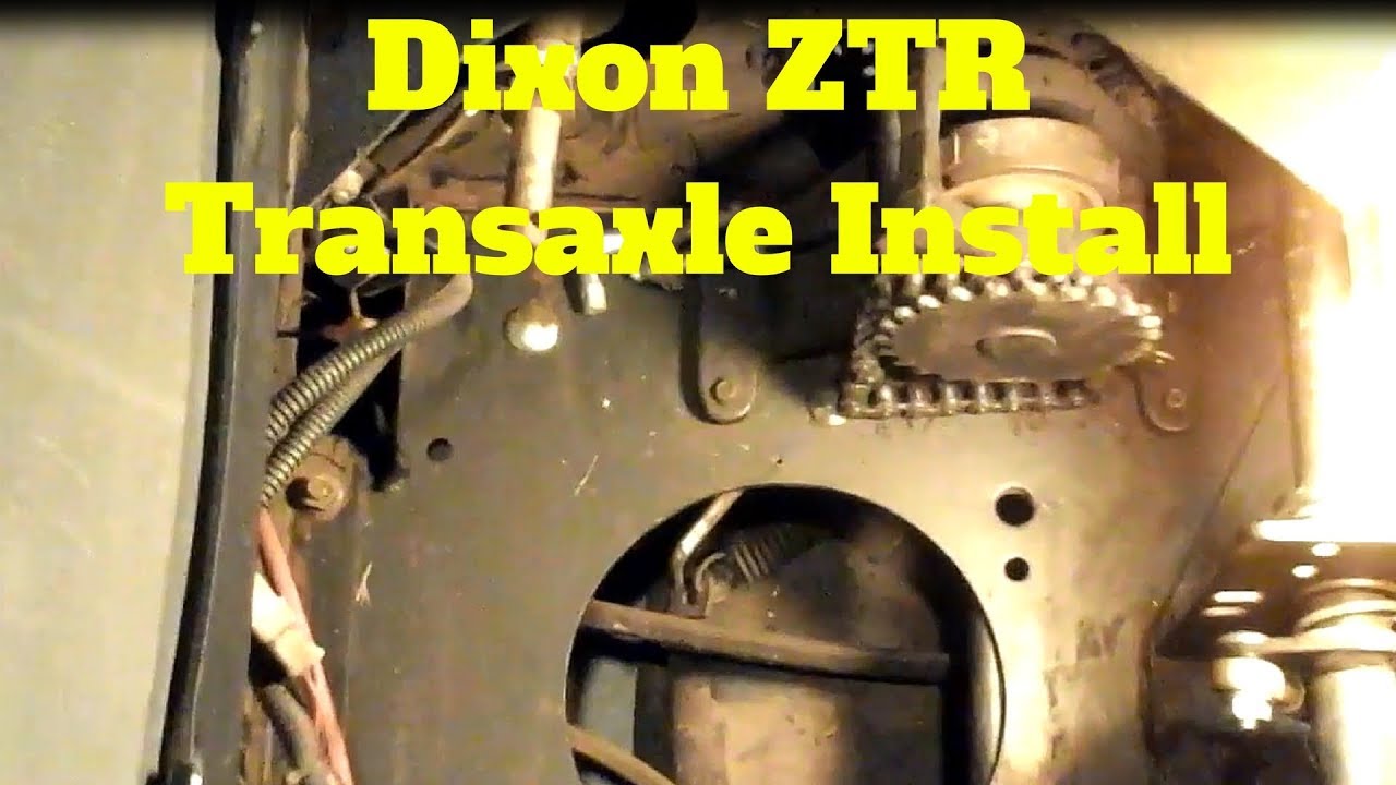 Dixon ZTR Transaxle Installation