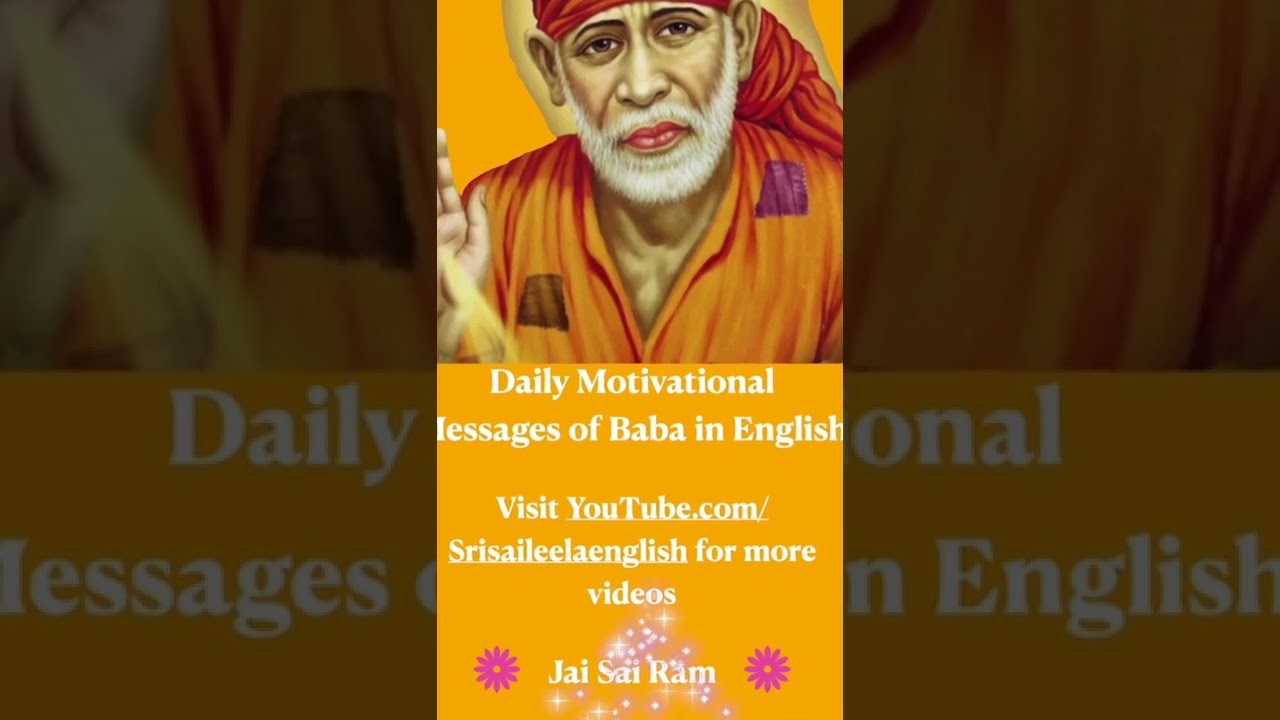 Shirdi Sai Baba Daily Motivation Message Shorts