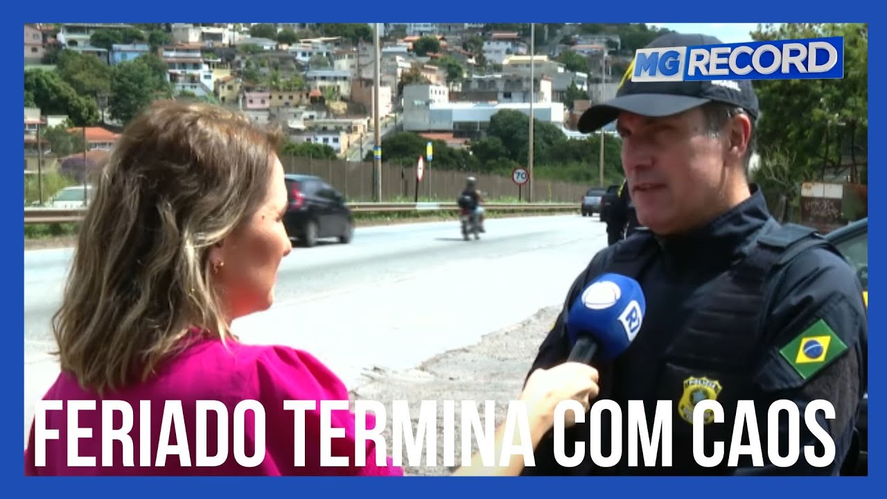 Volta do feriado tem trânsito intenso e acidentes nas rodovias de Minas Gerais
