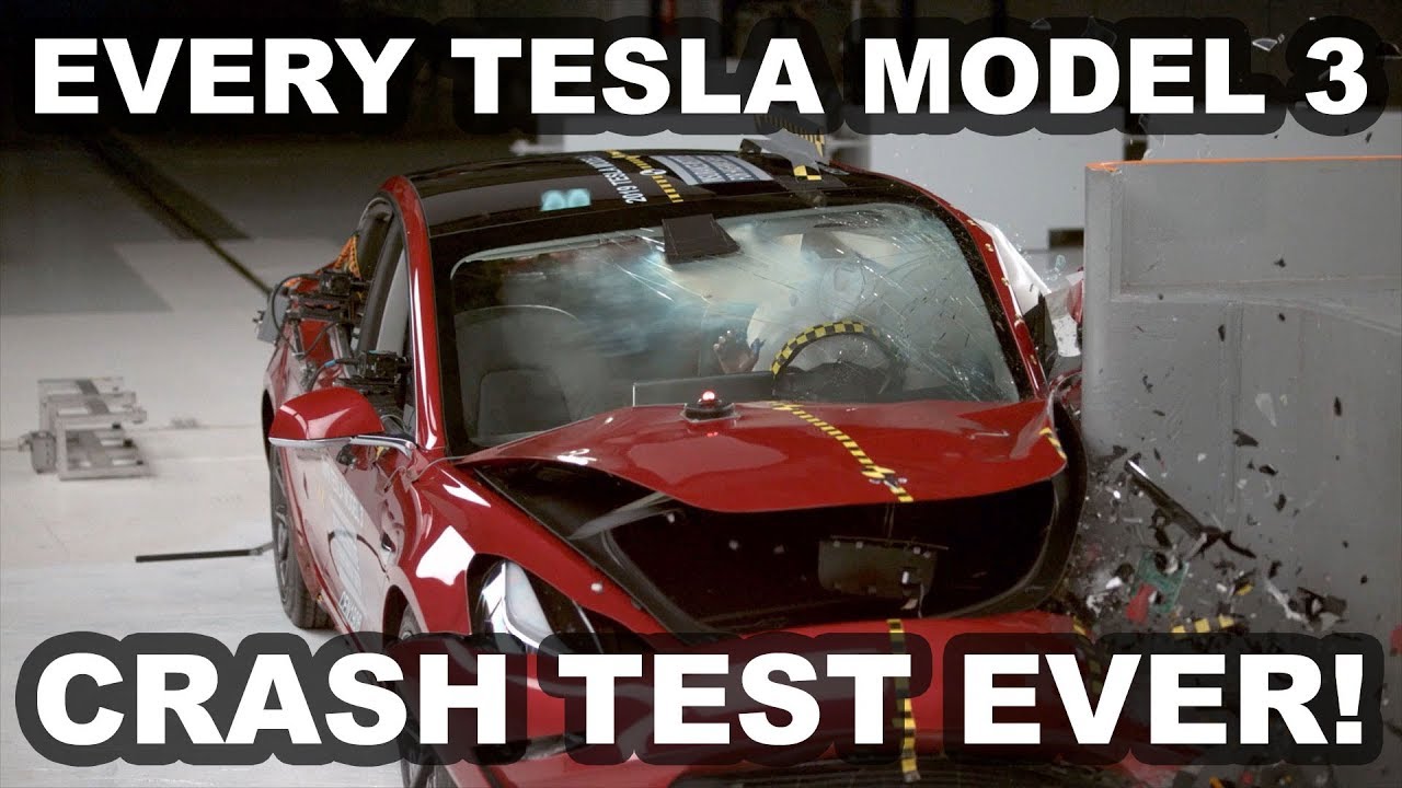 Every Tesla Model 3 crash test ever! (NHTSA, Euro NCAP, IIHS)