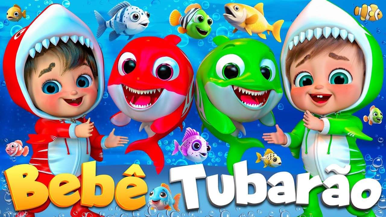 A Dança do Bebê Tubarão | rimas infantis e canções infantis  @SuperLucaPortugues
