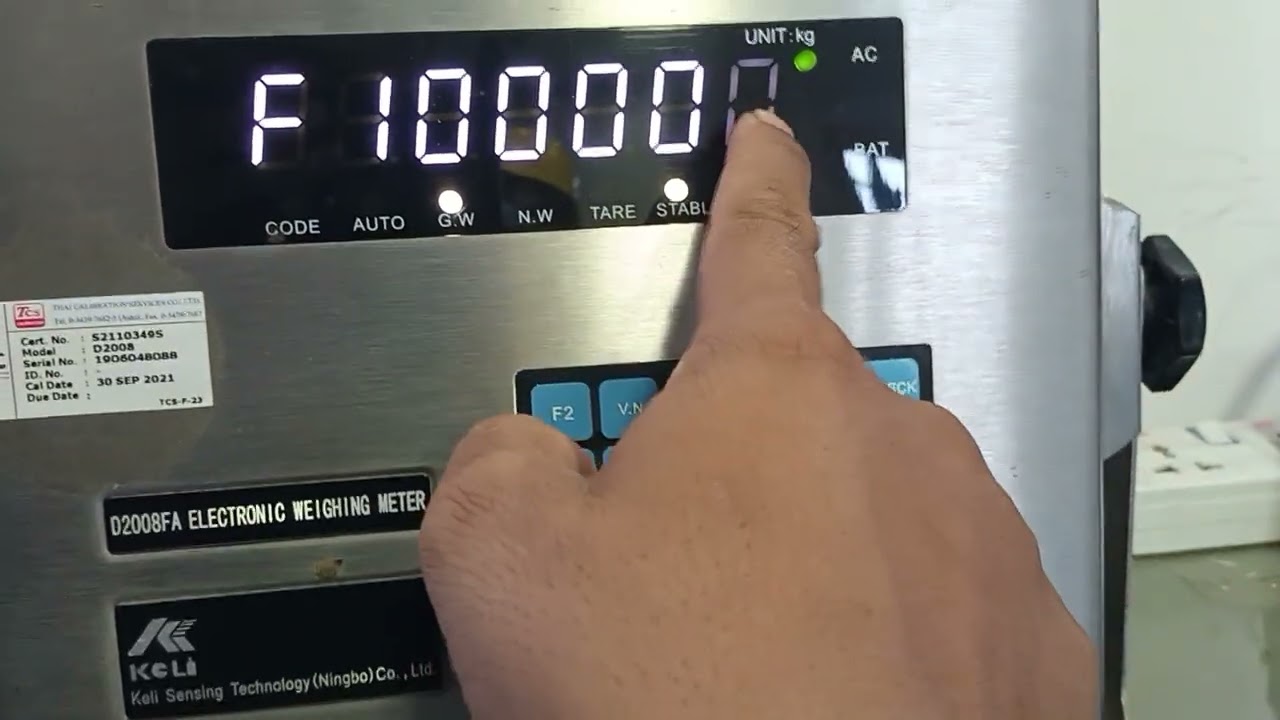 Keli D2008FA, Calibration of Electronic balance (Non- Automatic Instruments )